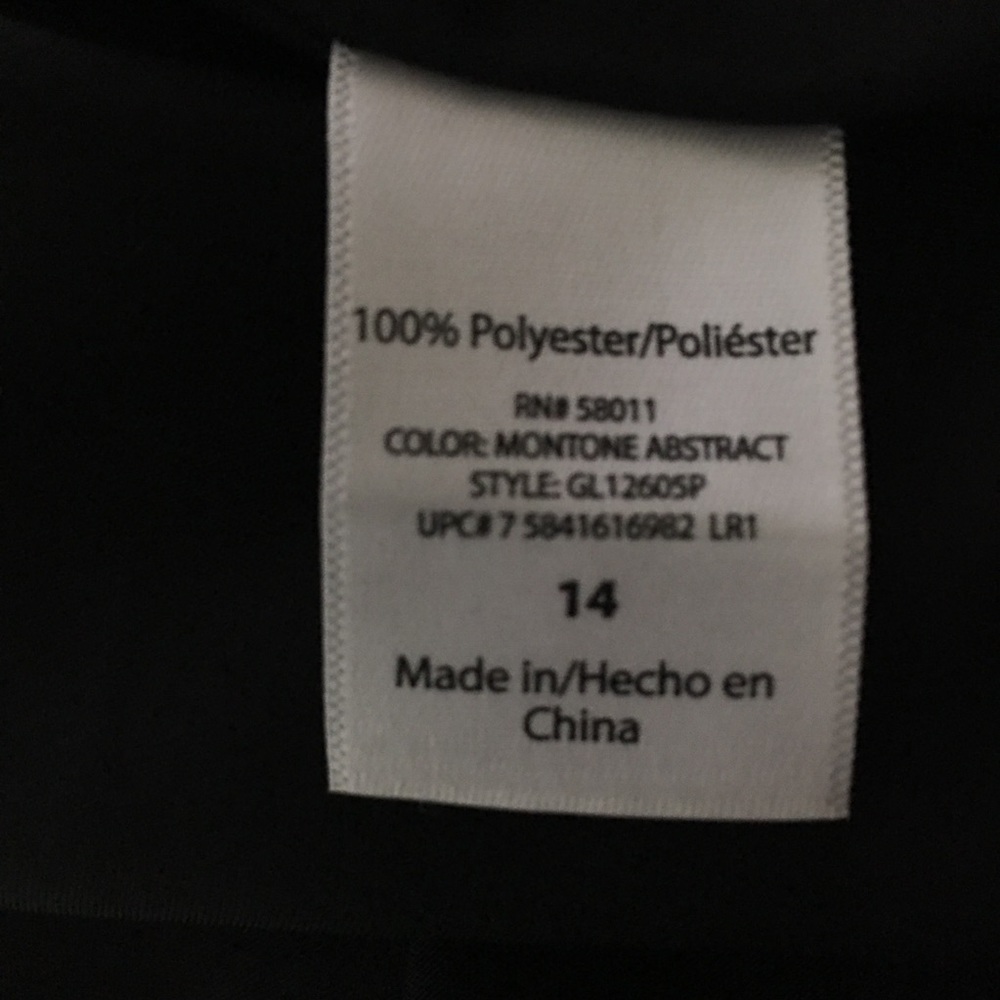 George Women’s Abstract Black White Dress Size 14 - Picture 6 of 9